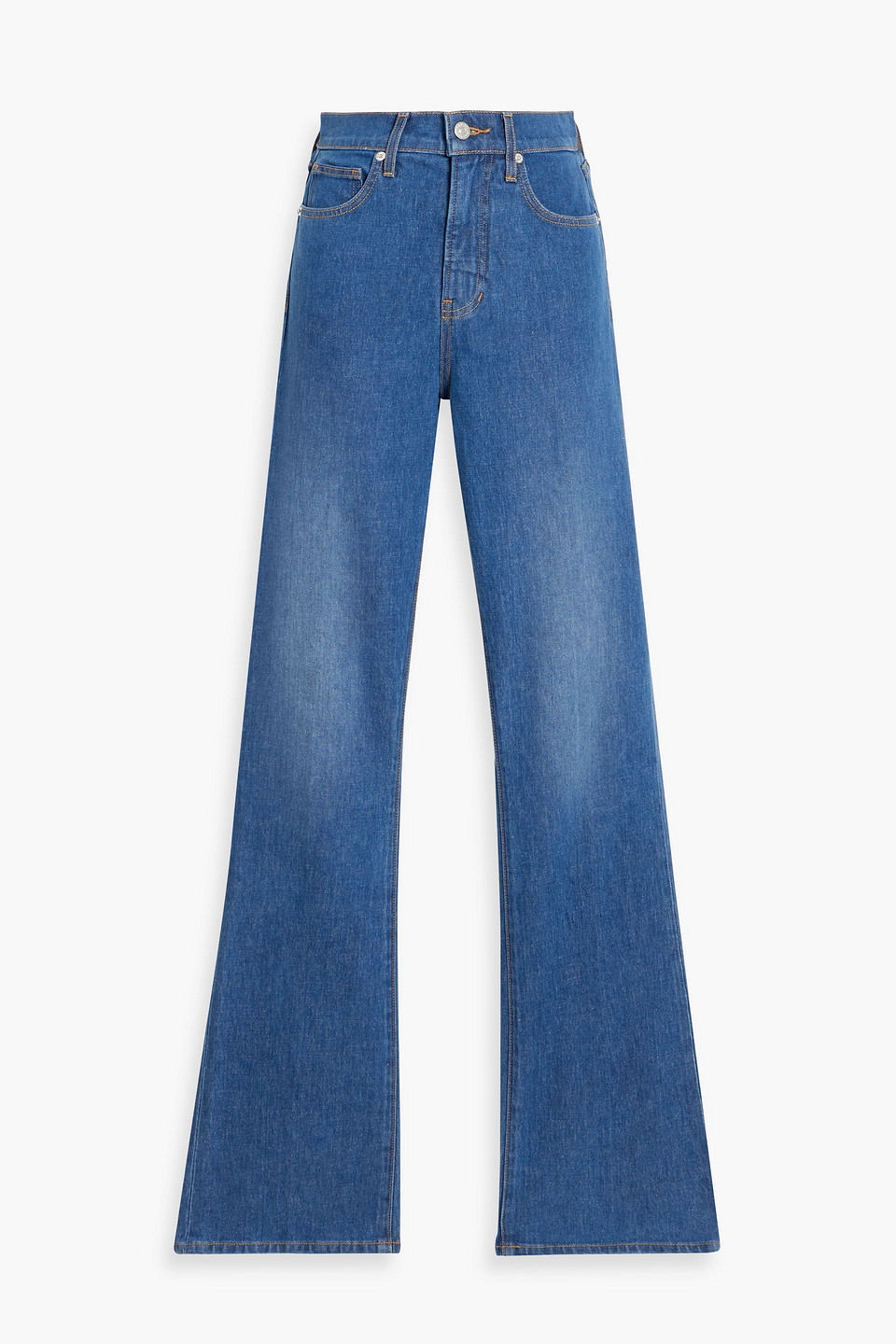 Veronica Beard Cameron High-rise Bootcut Jeans In Mid Denim