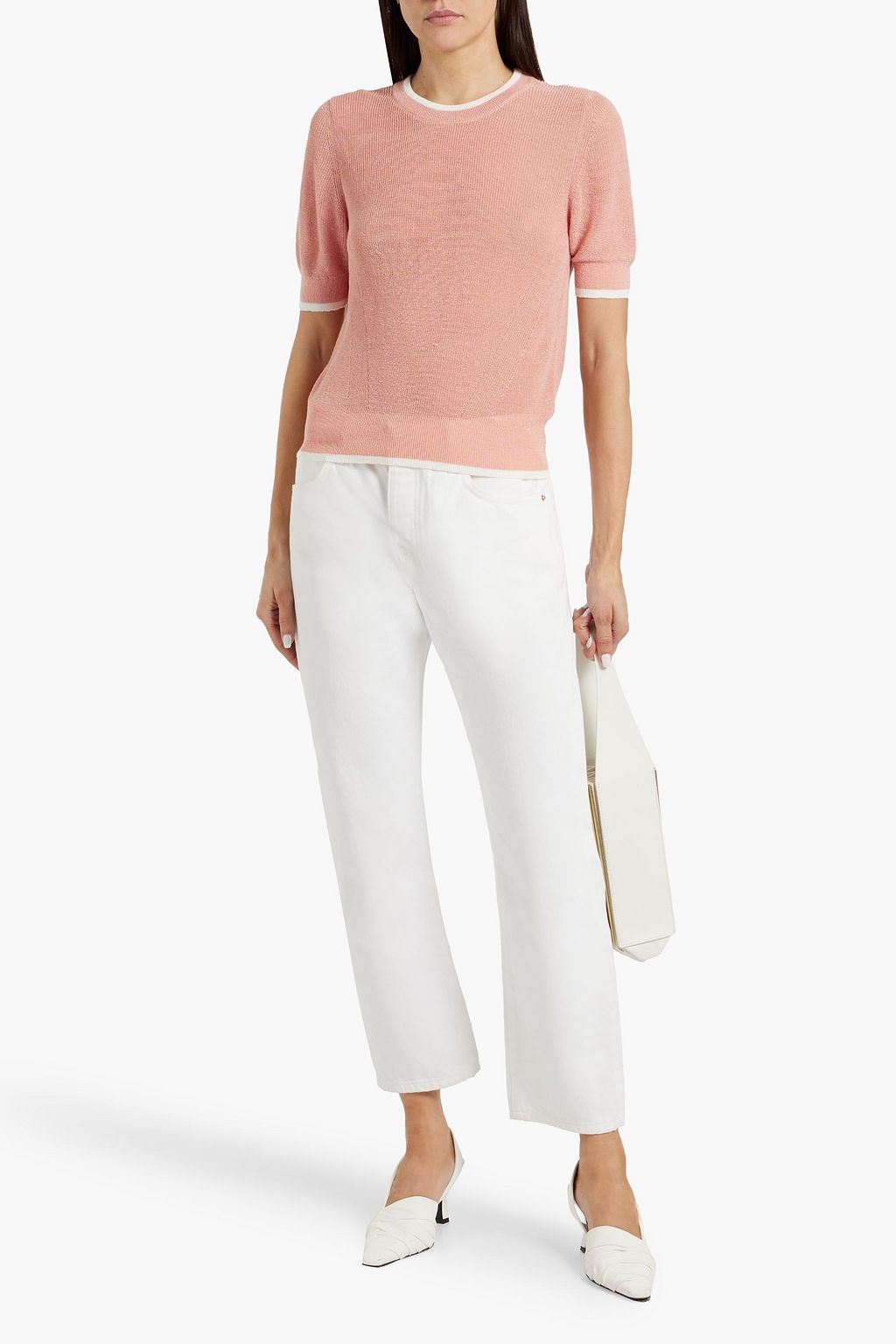 VERONICA BEARD Tula linen-blend top