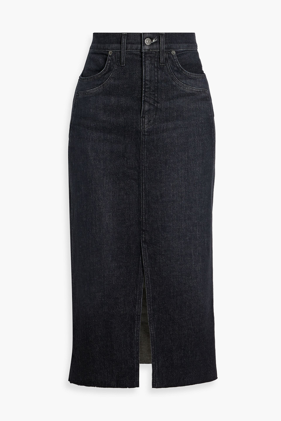 Veronica Beard Victoria Denim Midi Skirt In Blue