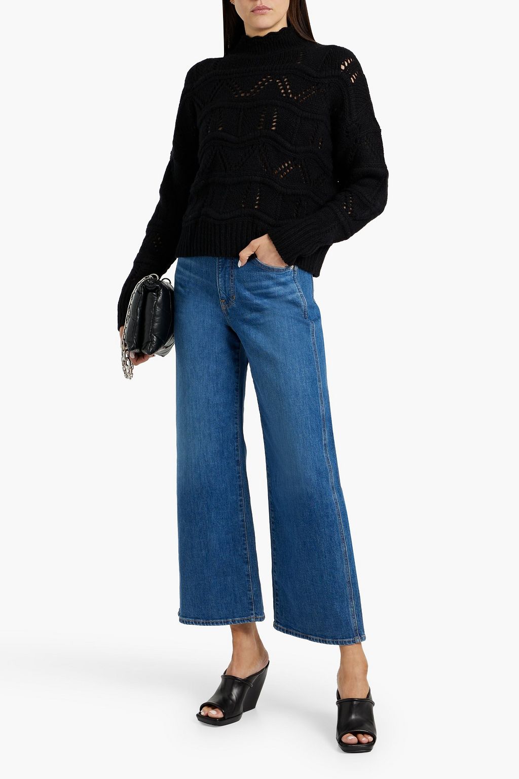 VERONICA BEARD Taylor cropped high-rise wide-leg pants