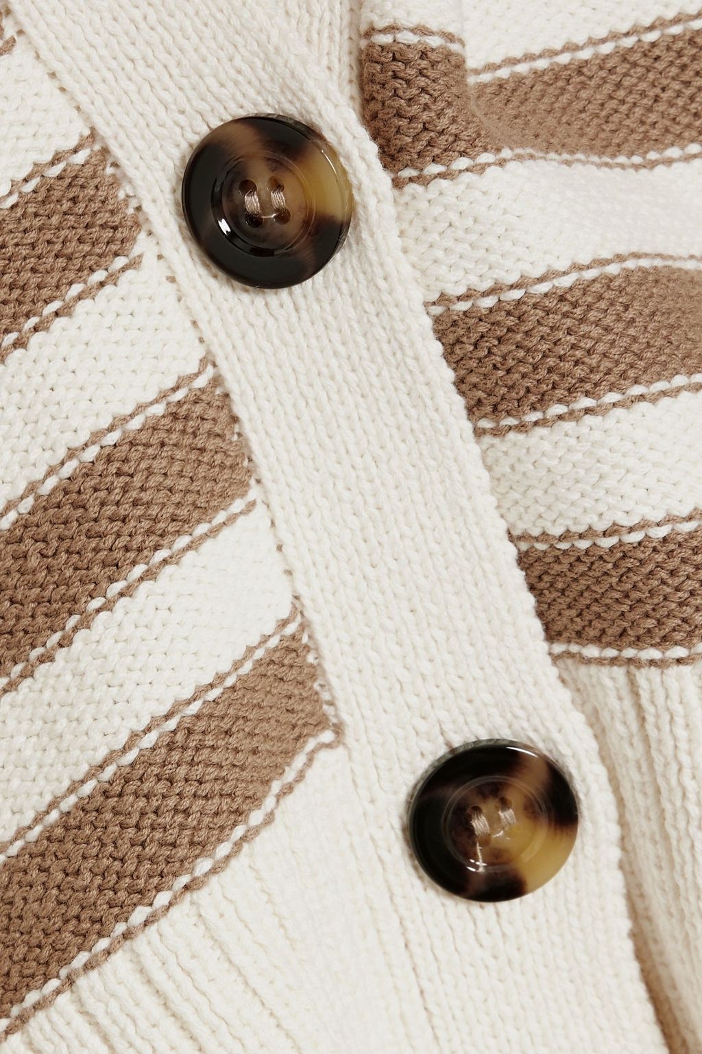 VERONICA BEARD Saylor striped cotton cardigan