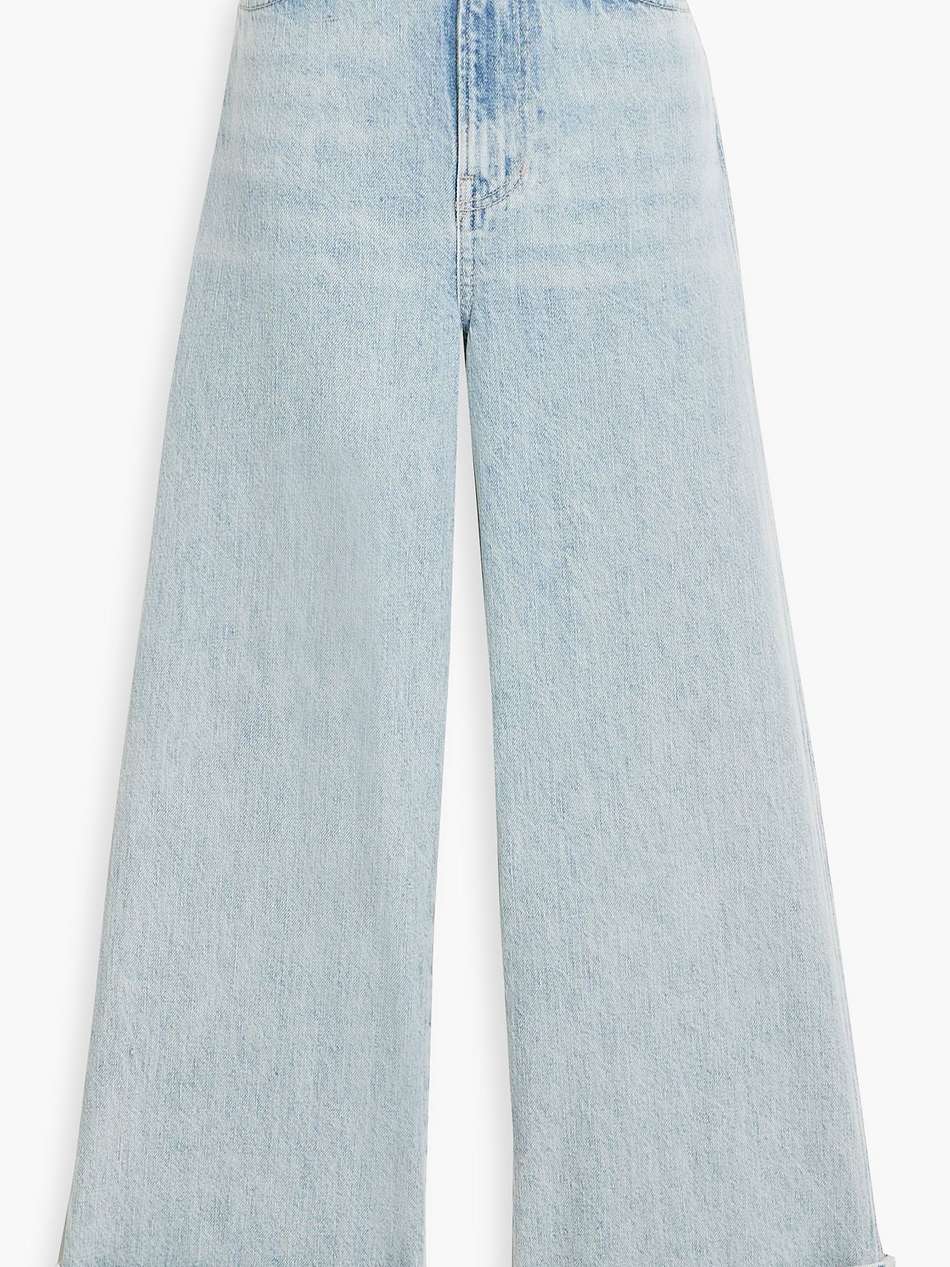 taylor cropped high-rise wide-leg jeans