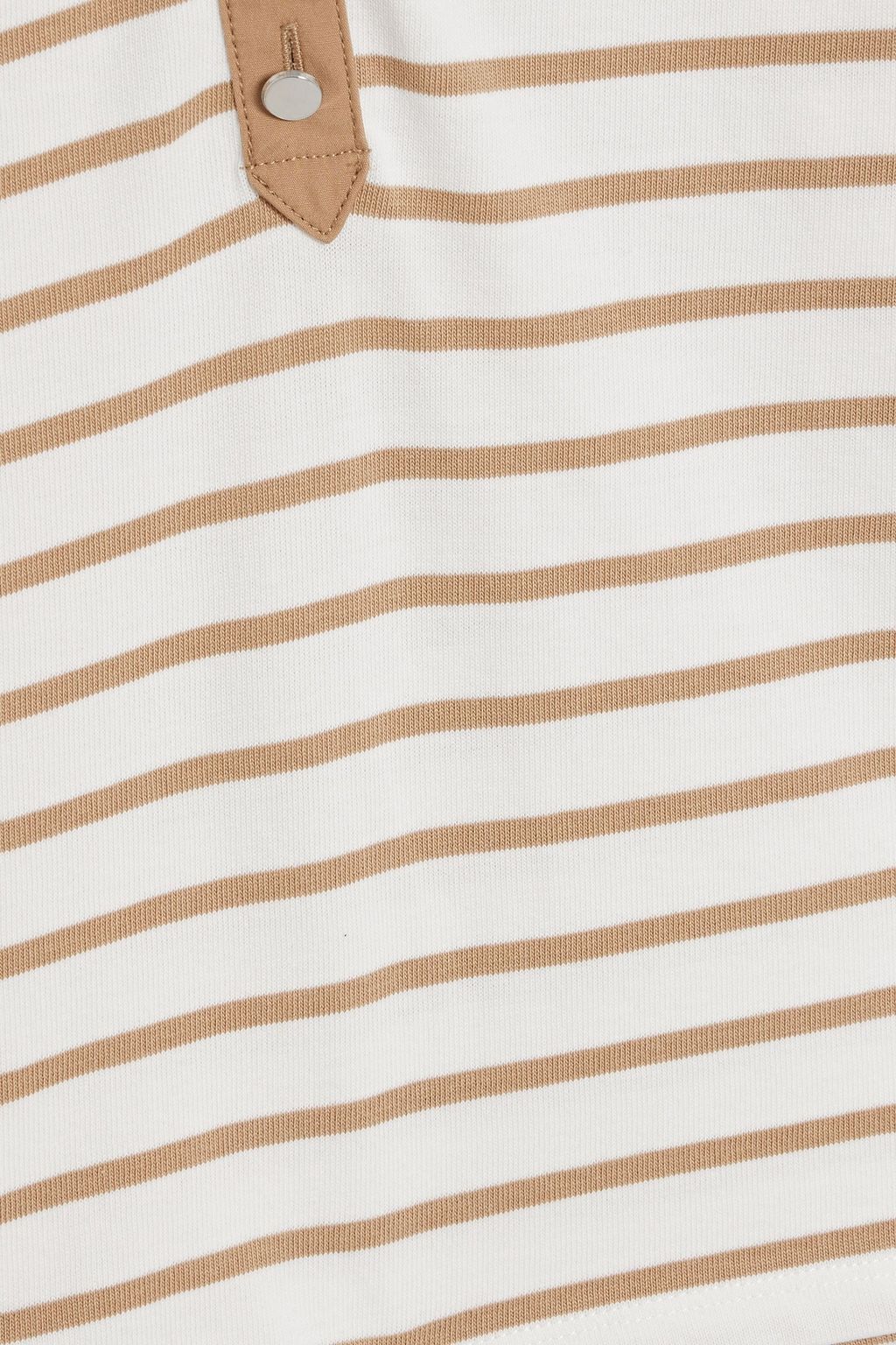 VERONICA BEARD Kellie poplin-trimmed striped cotton-jersey top