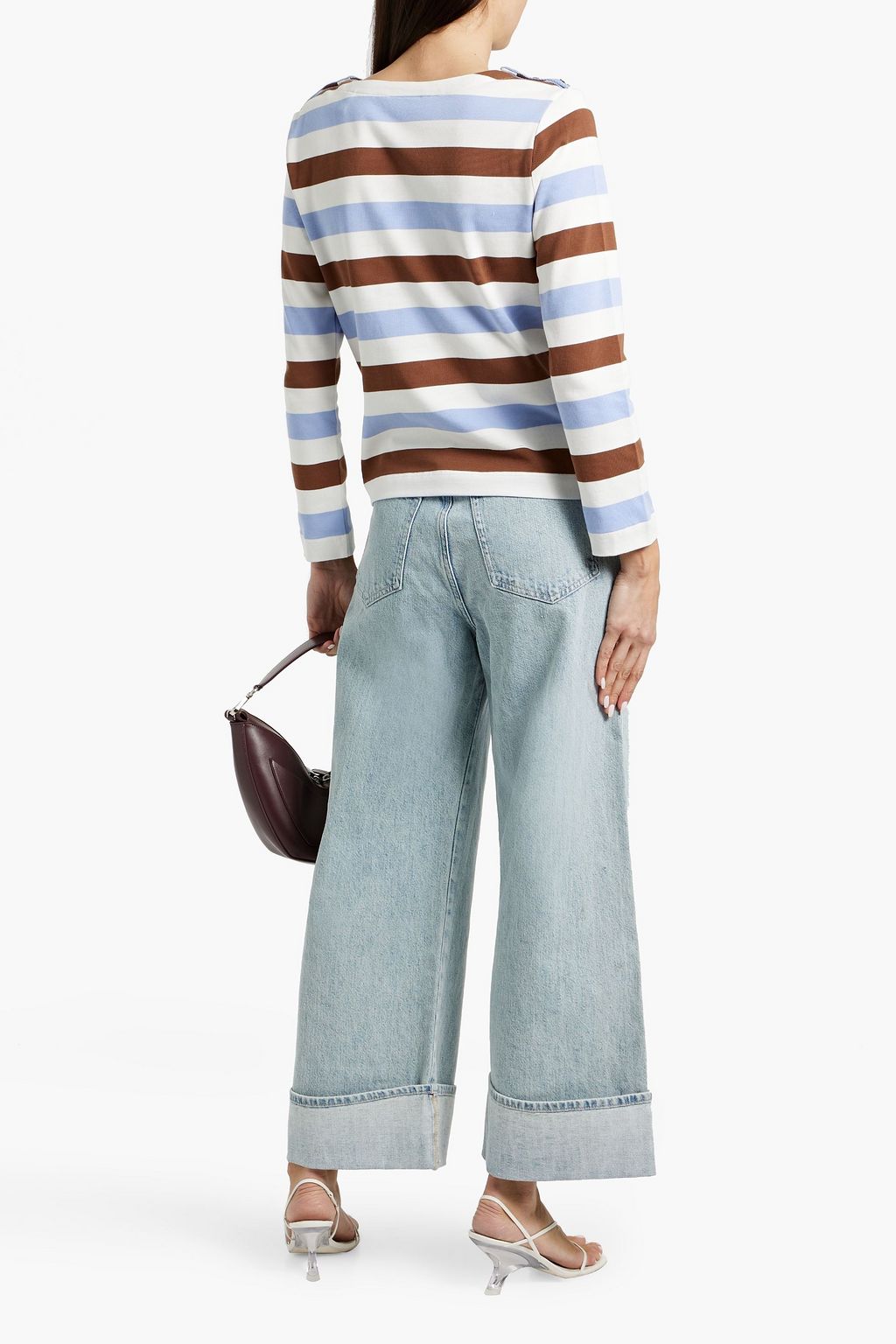 VERONICA BEARD Hovey striped cotton top