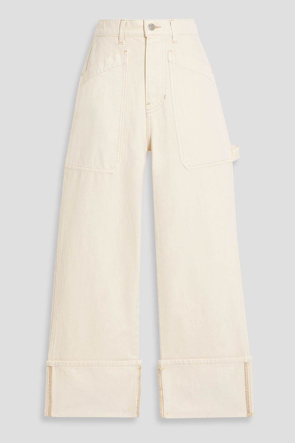 Veronica Beard Dylan High-rise Straight-leg Jeans In Ecru