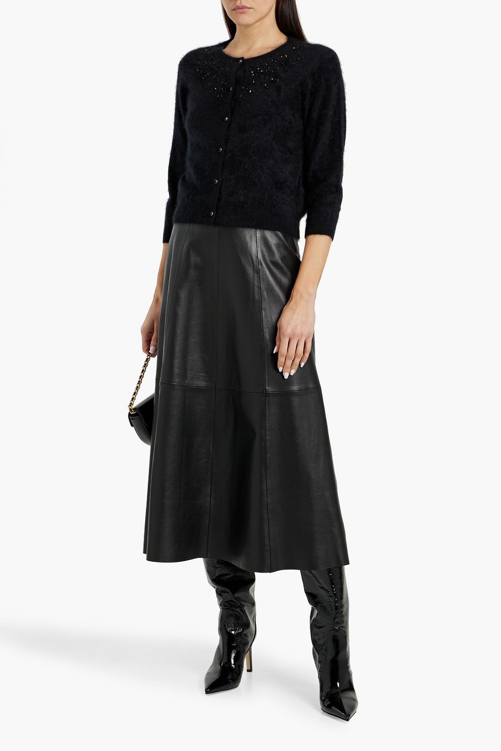 AUTUMN CASHMERE Embellished cashmere cardigan