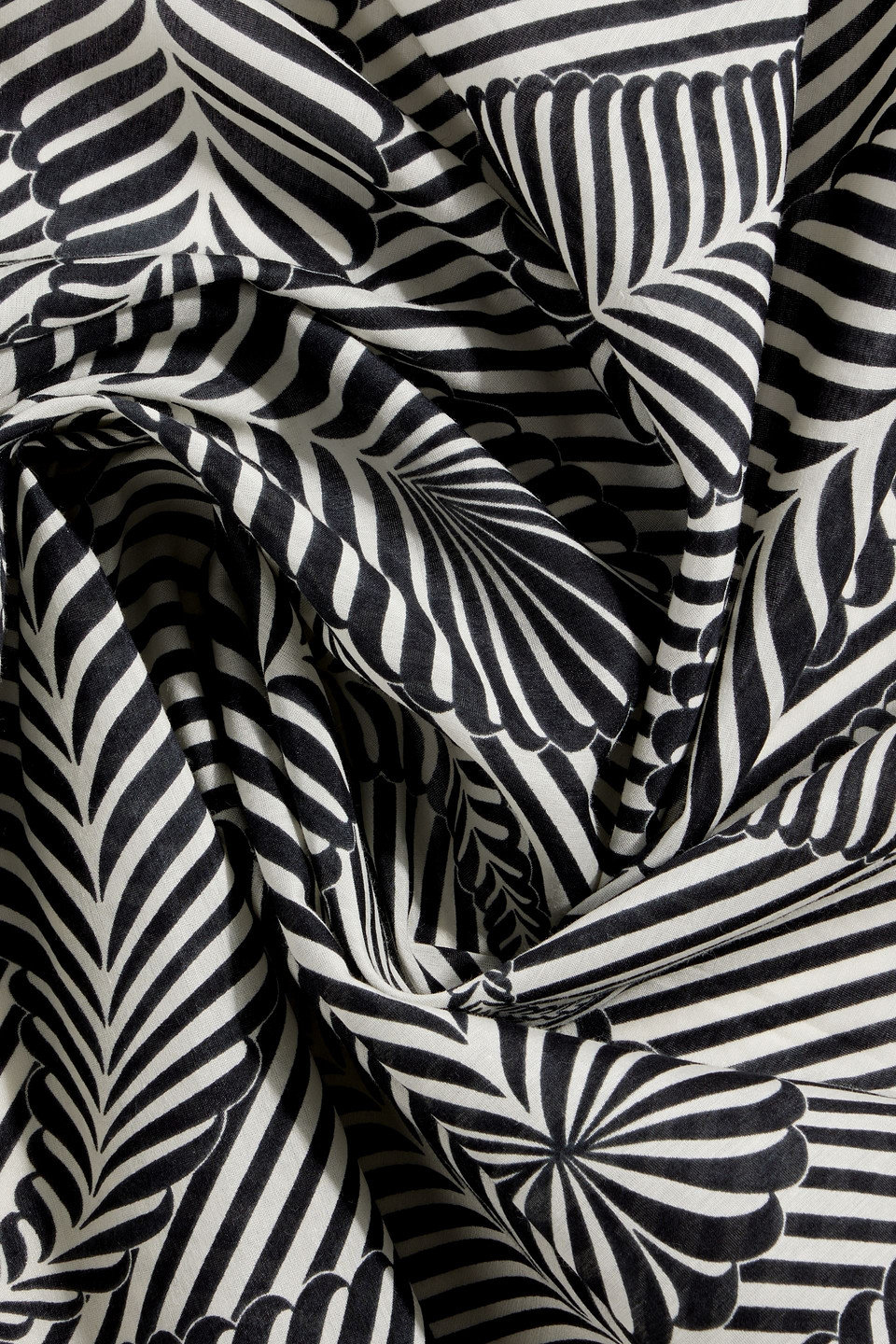 Totême Printed Cotton And Silk-blend Scarf