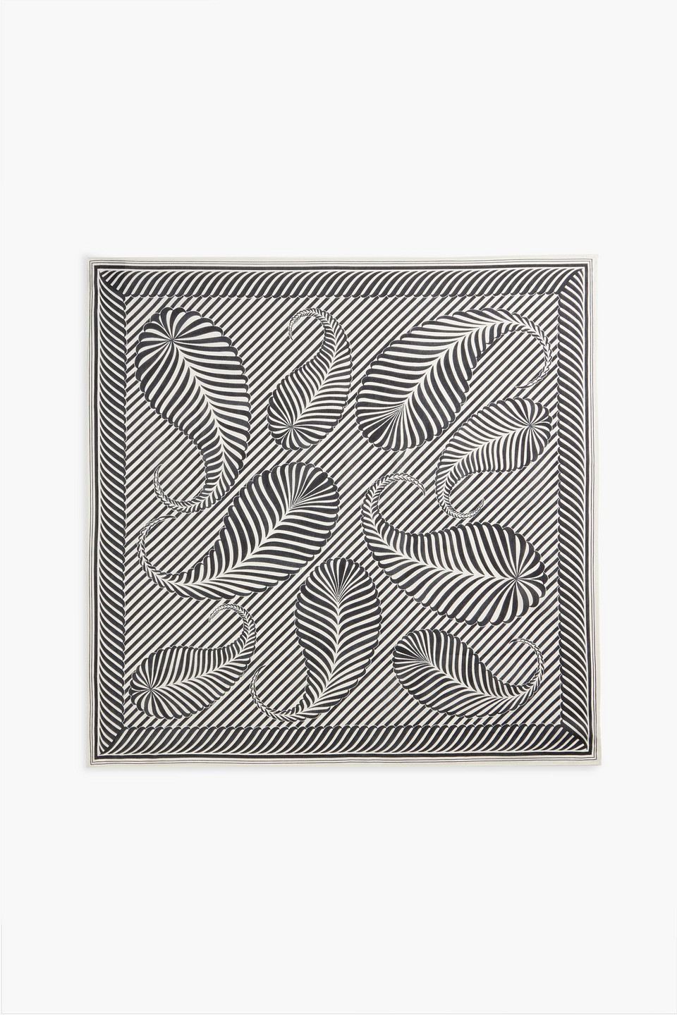 Totême Printed Cotton And Silk-blend Scarf