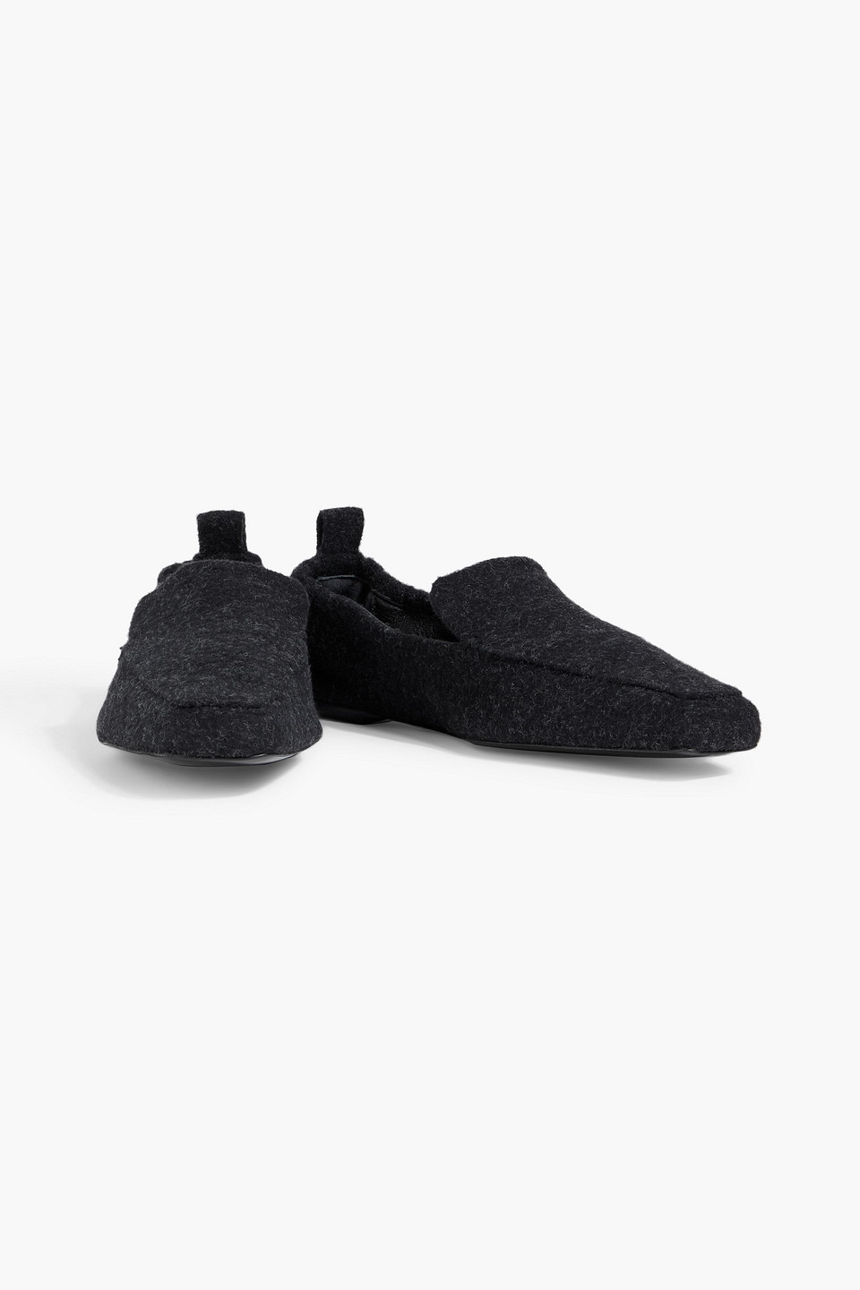 Totême Felt Loafers In Black