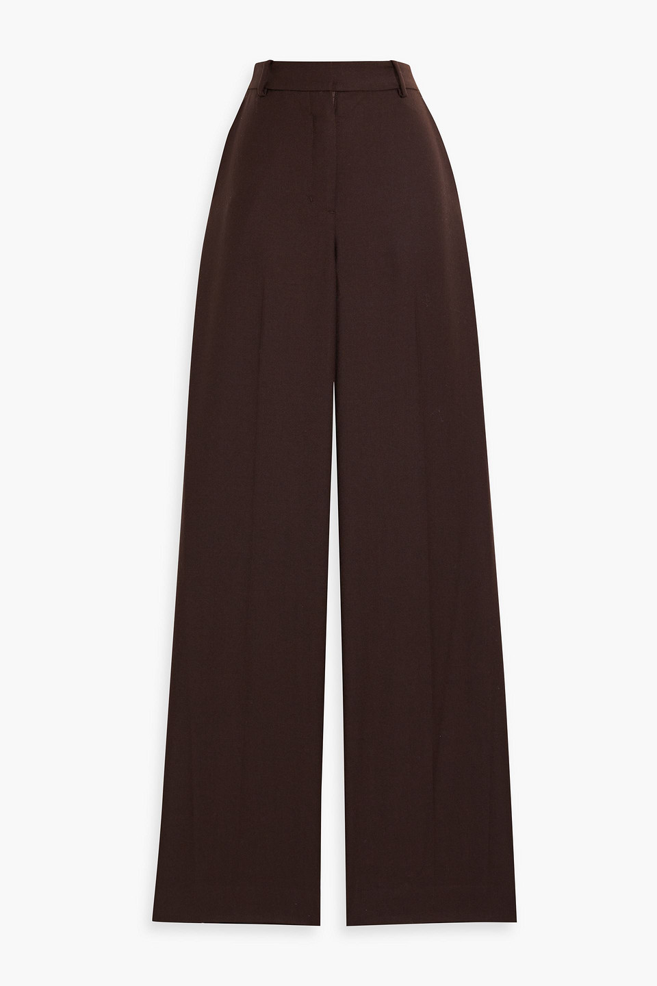 Simkhai Tavar Wool-crepe Wide-leg Pants In Chocolate