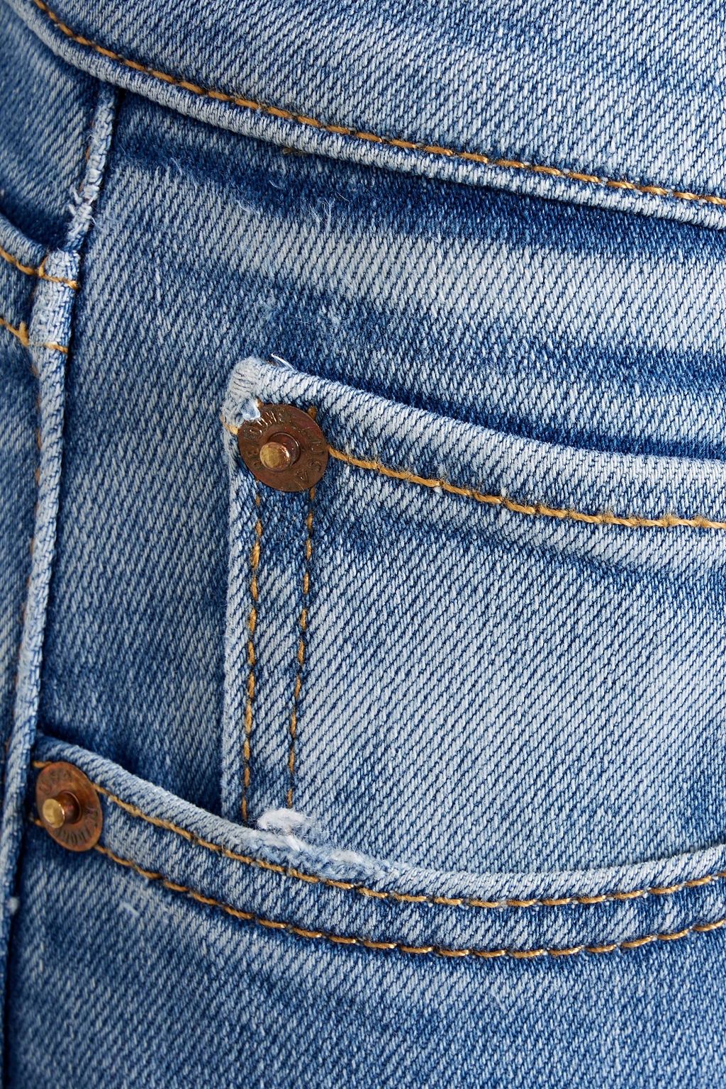 RE/DONE Cropped mid-rise slim-leg jeans