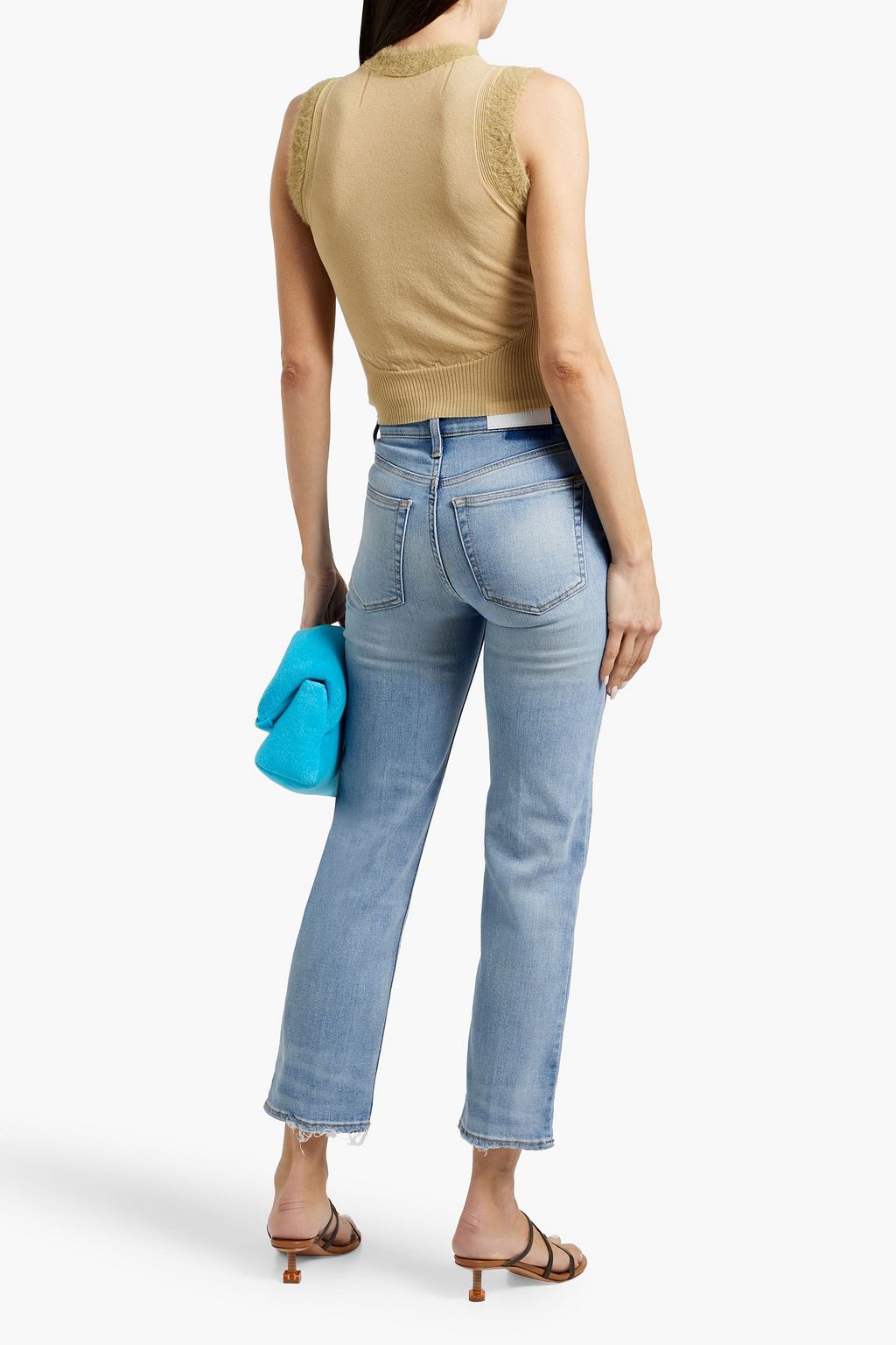 RE/DONE Cropped mid-rise slim-leg jeans
