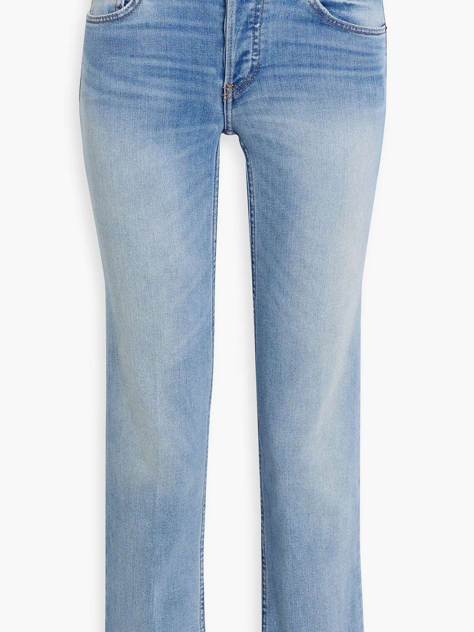 cropped mid-rise slim-leg jeans