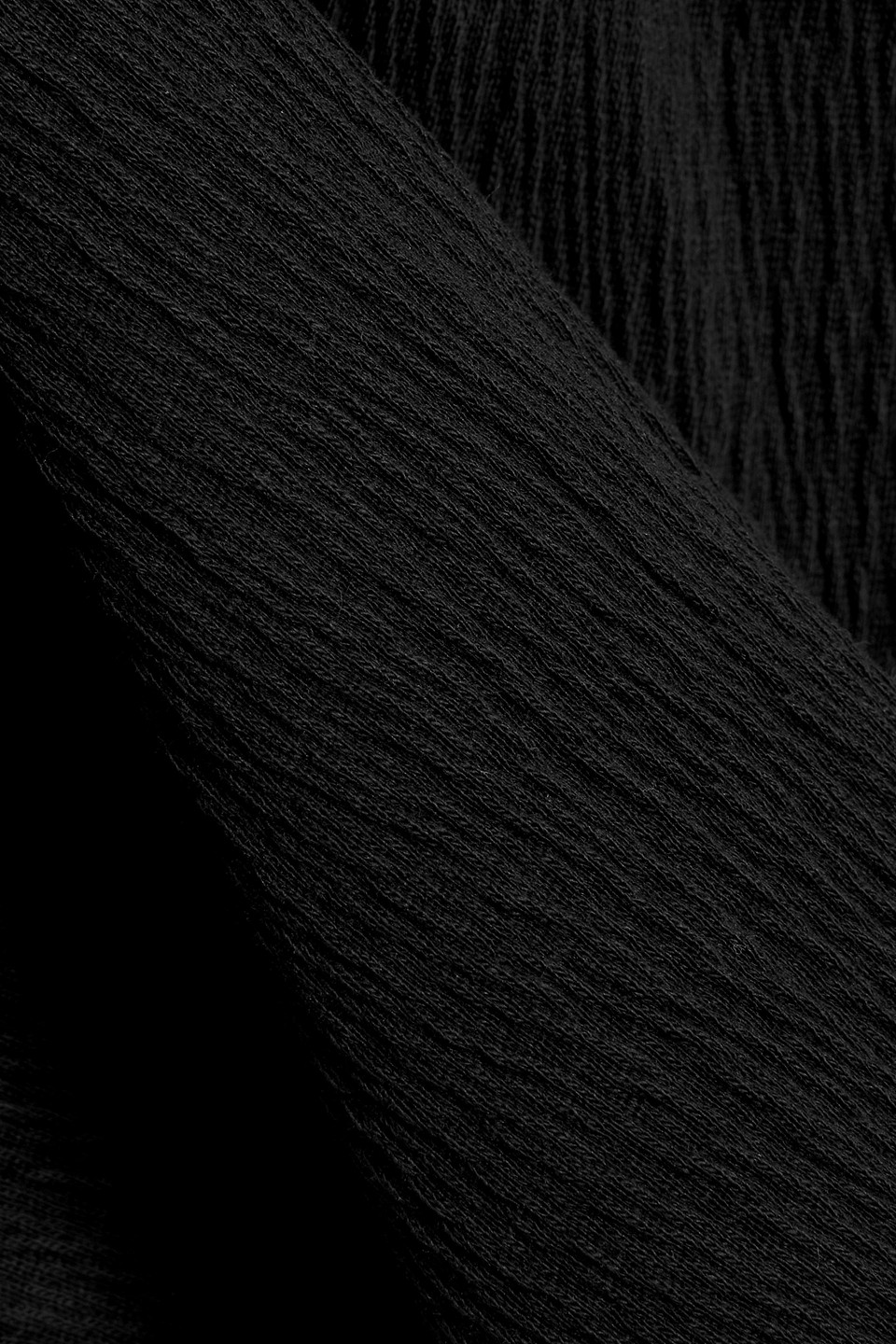 Re/done Crinkled Cotton Top In Black