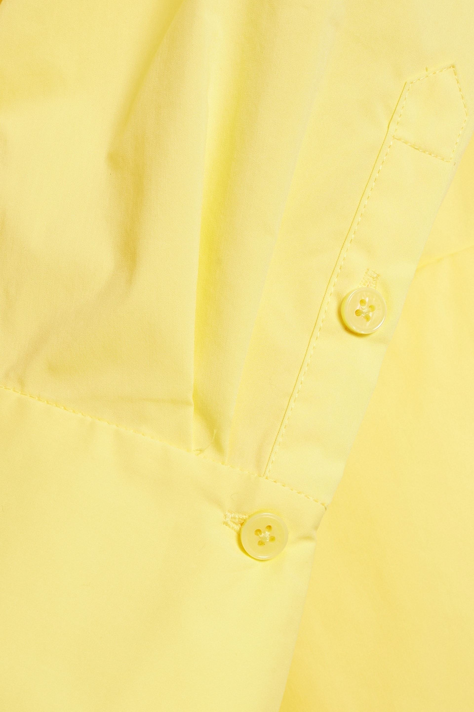 Shop Simkhai Briar Wrap-effect Cotton-blend Poplin Maxi Shirt Dress In Yellow