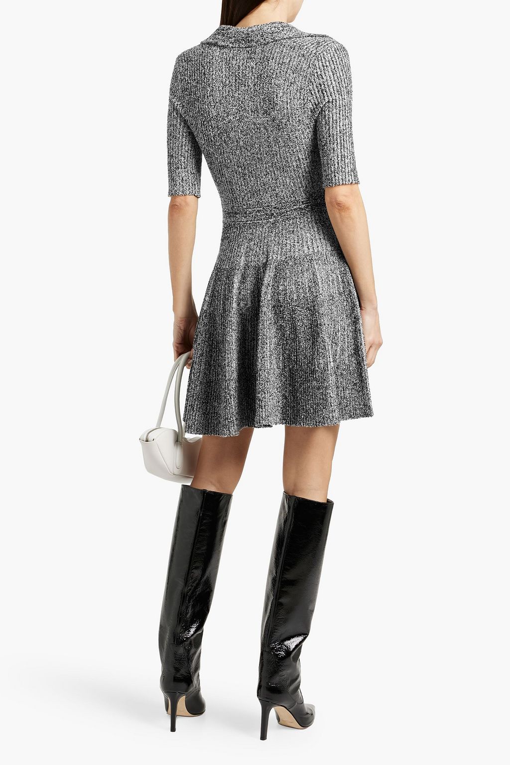 SIMKHAI Patricia marled ribbed-knit mini dress