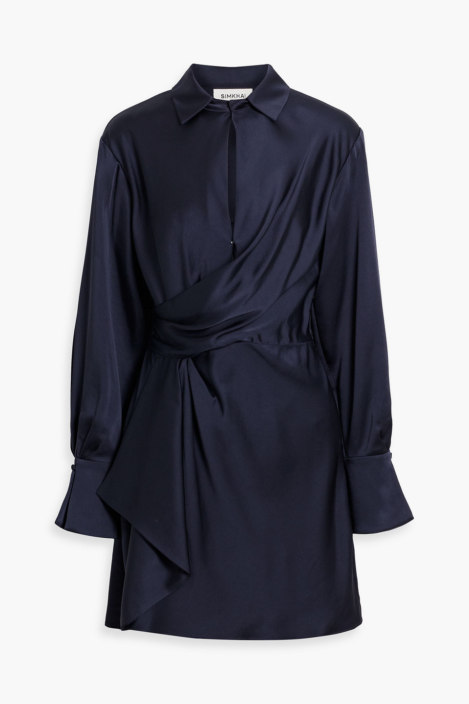 Simkhai Talit Draped Satin-crepe Mini Dress