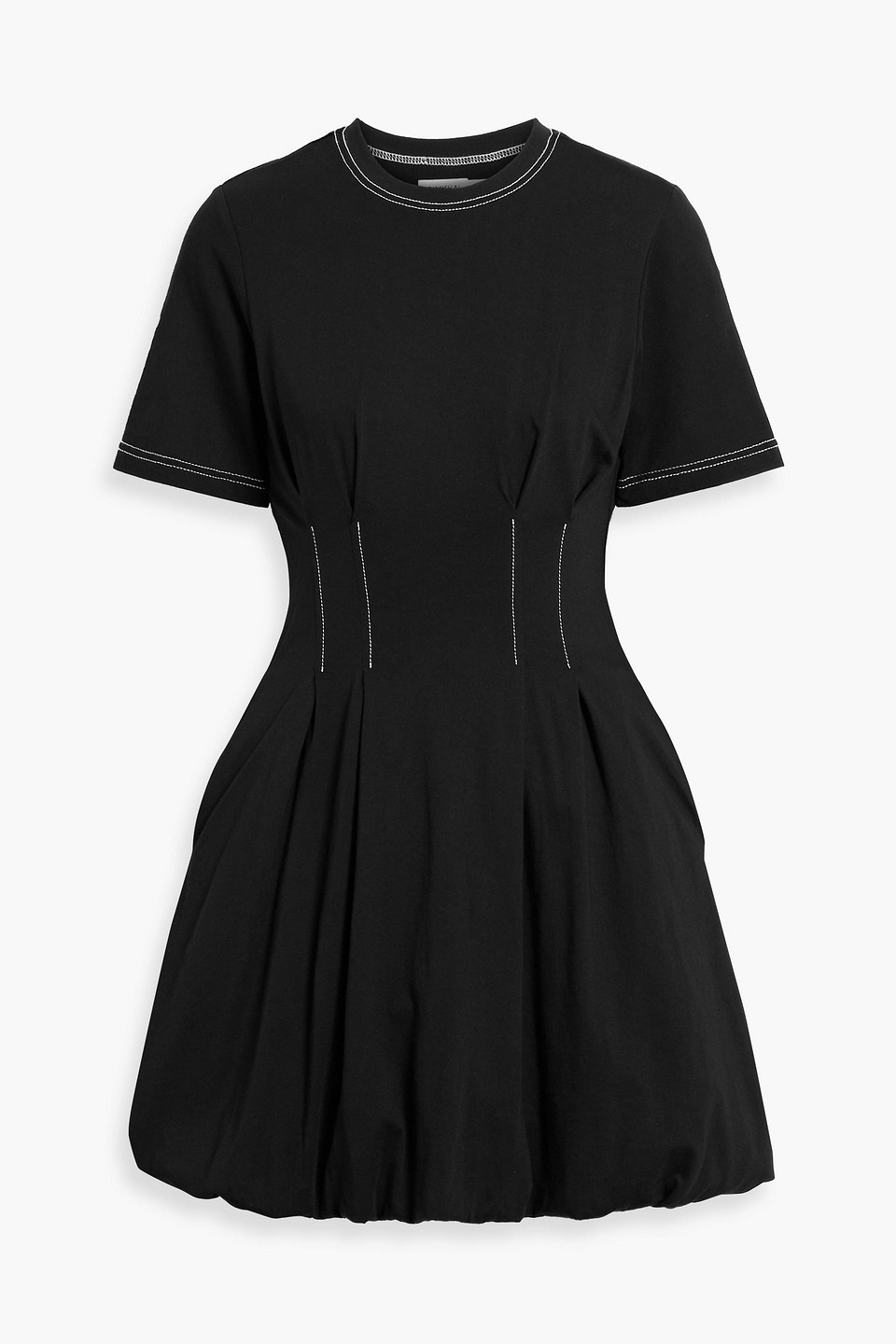Simkhai Pearson Cotton And Modal-blend Jersey Mini Dress In Black