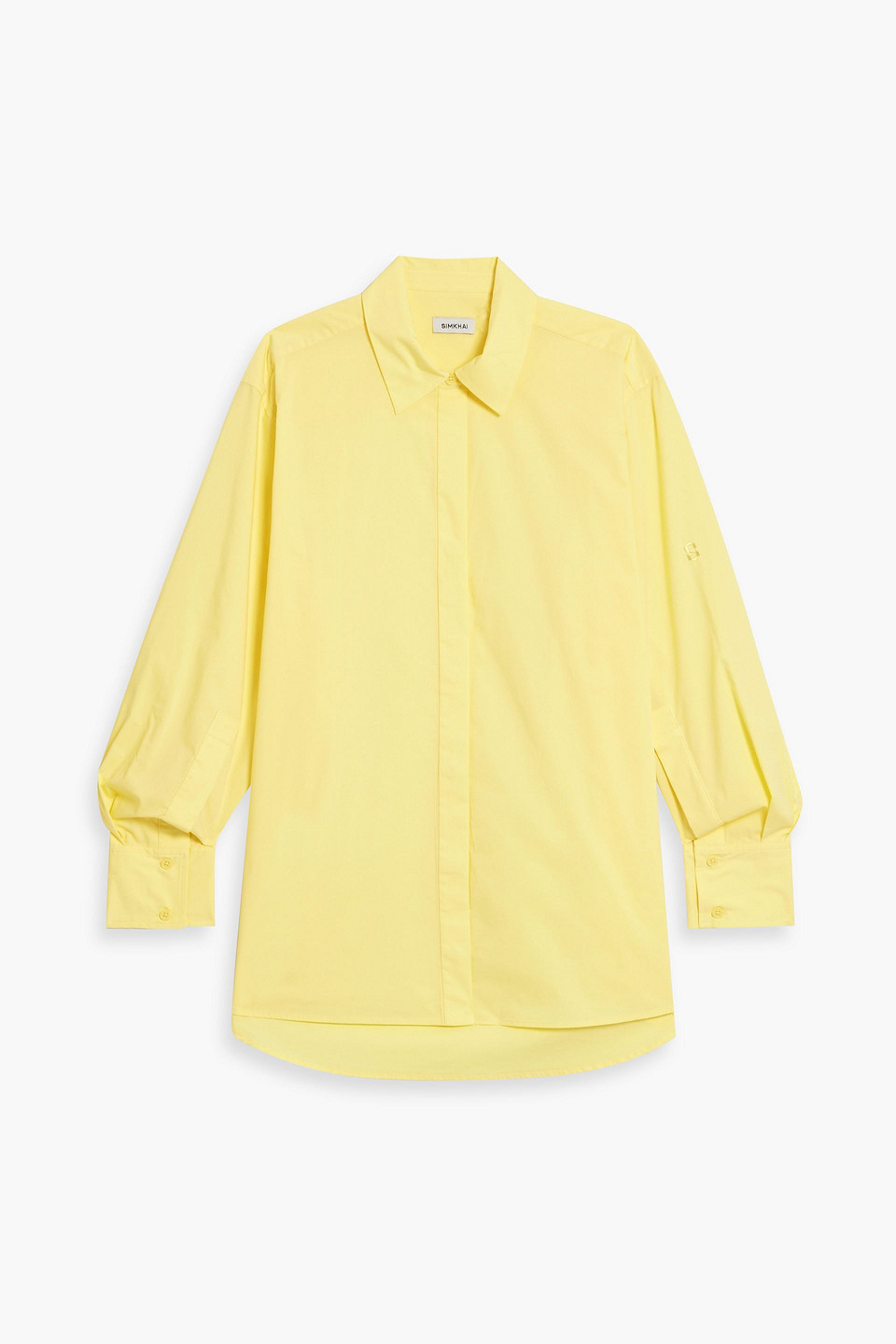 Chandler cotton-blend poplin shirt
