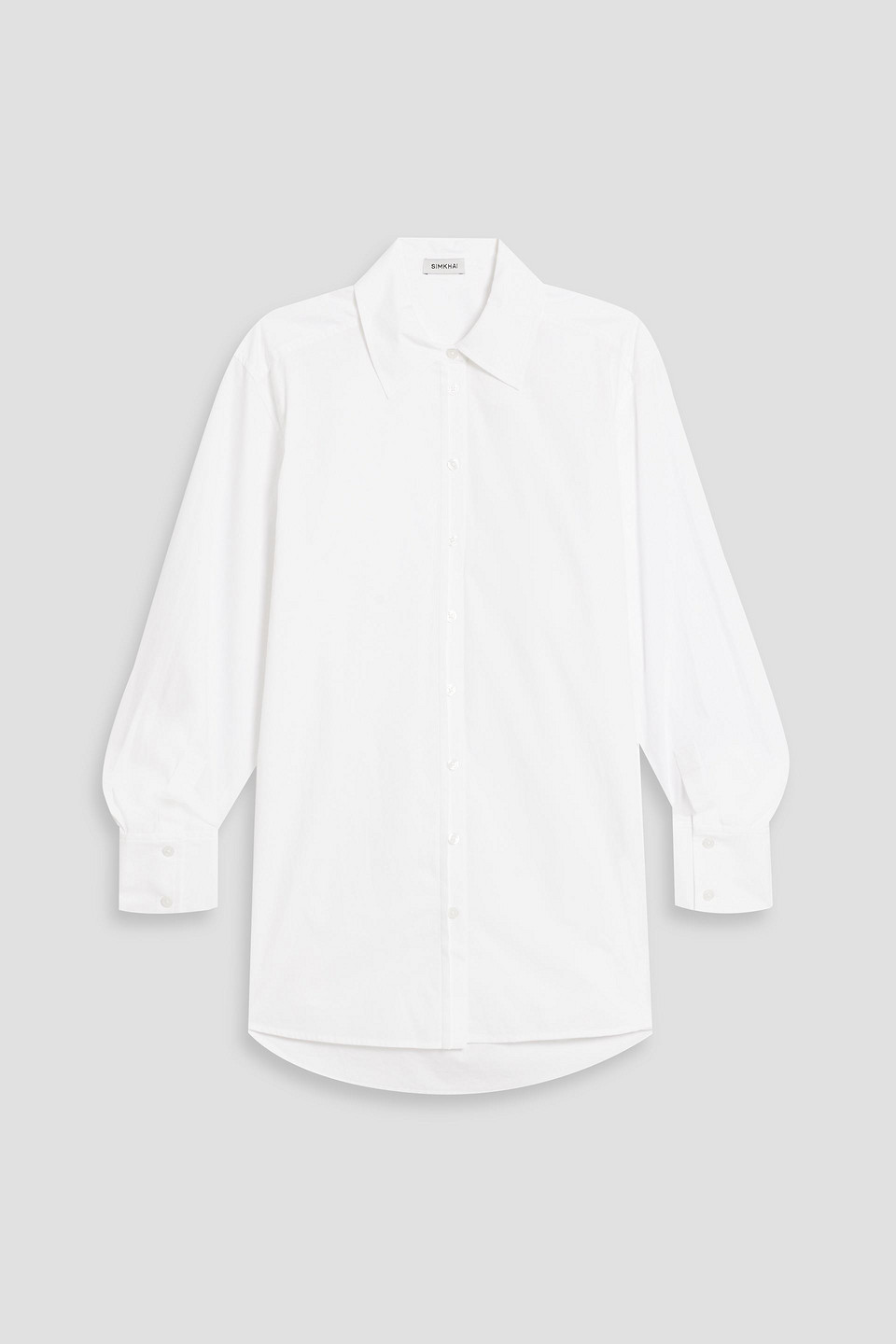 Mattie oversized cotton-poplin shirt