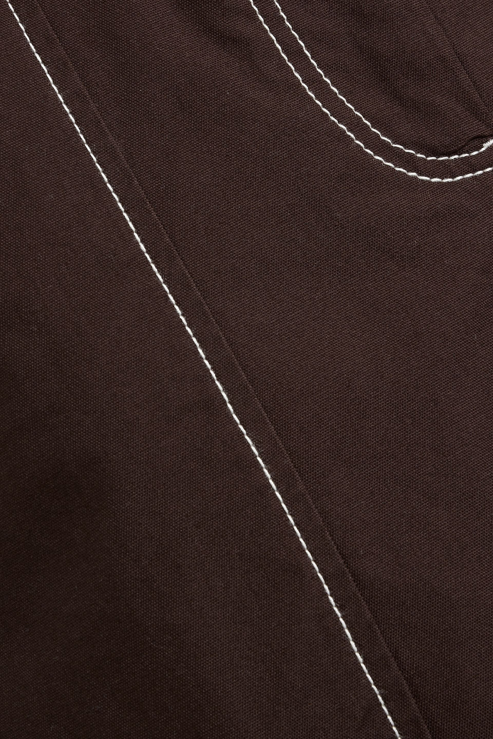 Shop Simkhai Delfina Cotton-blend Wide-leg Pants In Chocolate