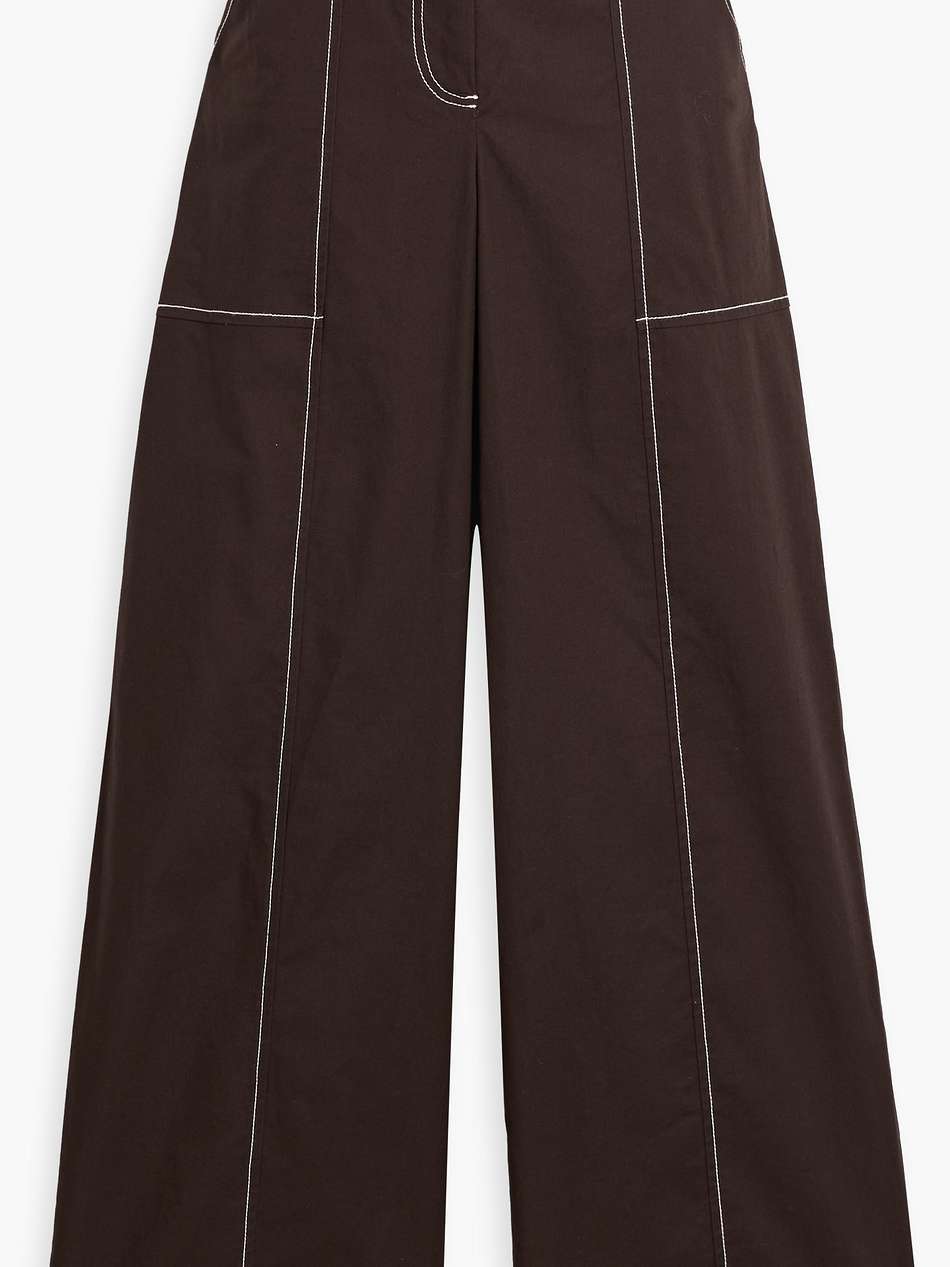 delfina cotton-blend wide-leg pants