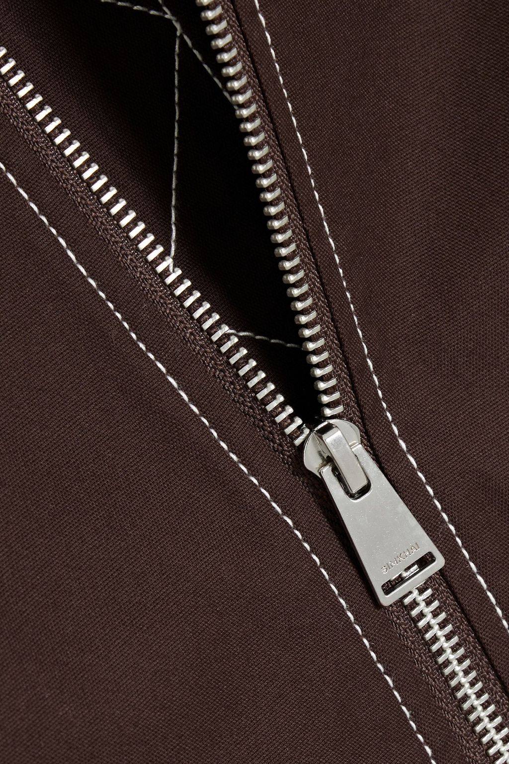SIMKHAI Lorenzo cropped cotton-blend bomber jacket