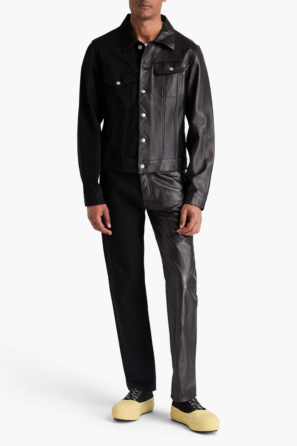 MAISON MARGIELA 데님 & 가죽 재킷