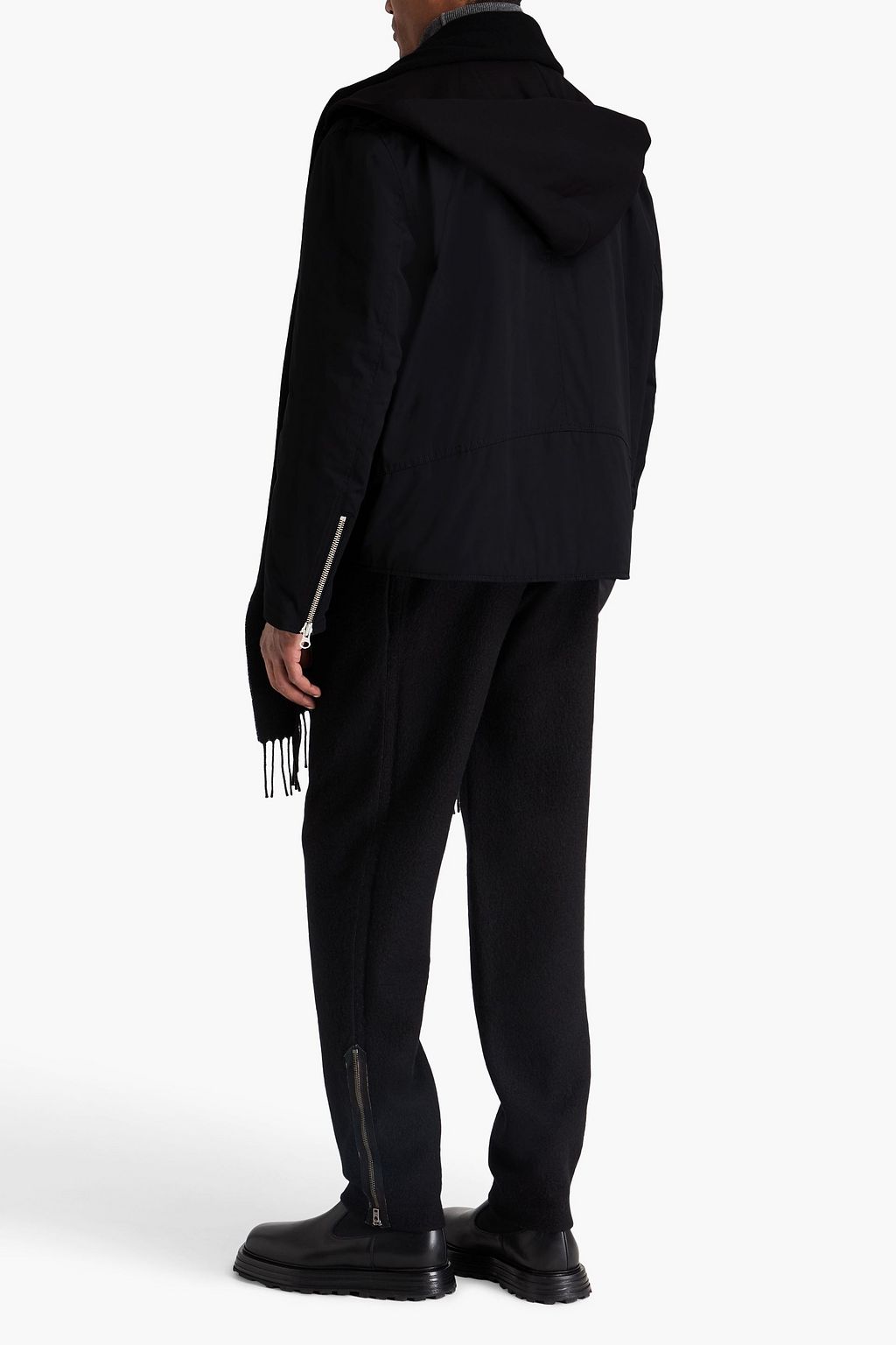 MM6 MAISON MARGIELA Shell and jersey hooded jacket