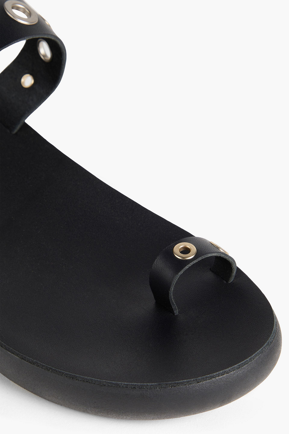 ANCIENT GREEK SANDALS THALIA EYELET-EMBELLISHED LEATHER SANDALS