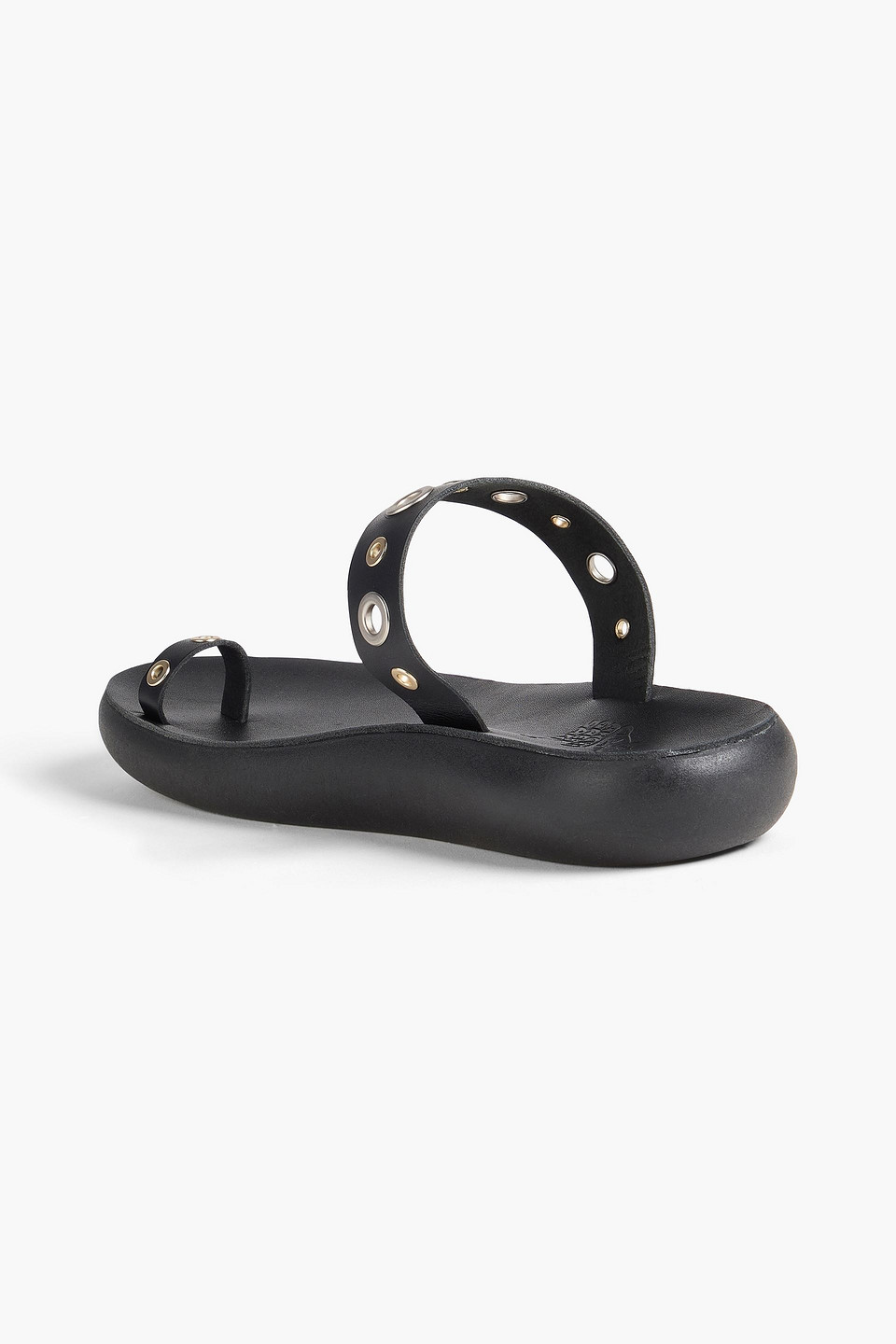 ANCIENT GREEK SANDALS THALIA EYELET-EMBELLISHED LEATHER SANDALS