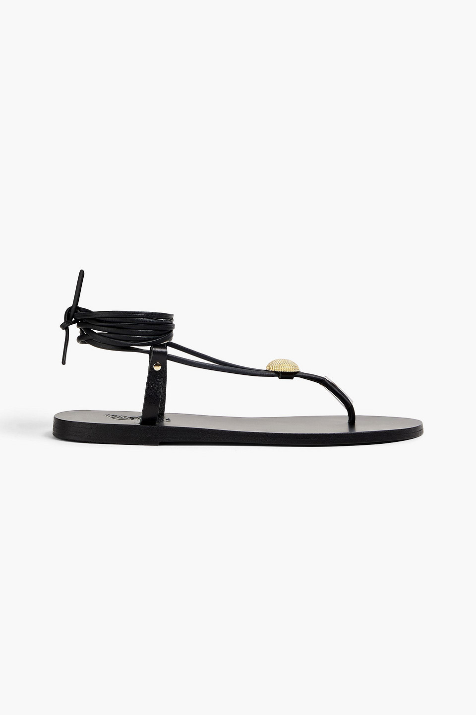 Ancient Greek Sandals Persephone Embellished Sandals In Black