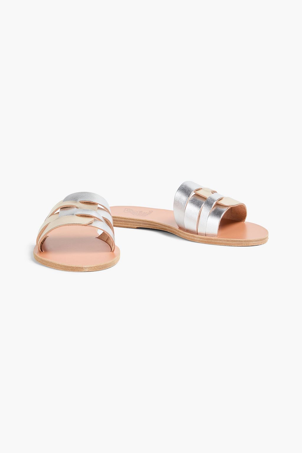 ANCIENT GREEK SANDALS Filenada レザー スライドサンダル メタリック