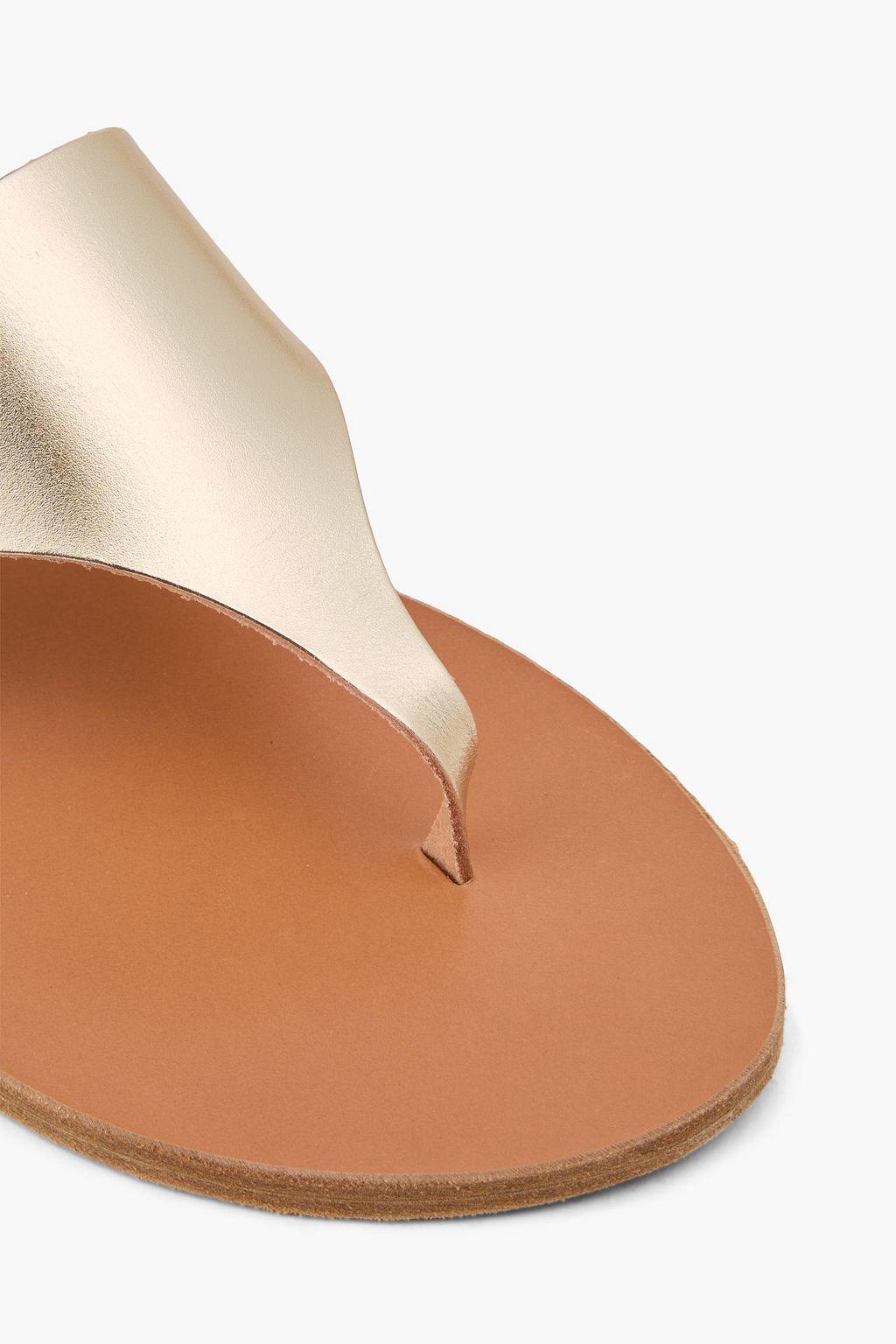 ANCIENT GREEK SANDALS صندل "نايشتا" من الجلد بلون معدني
