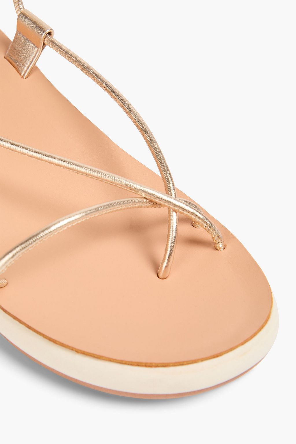 ANCIENT GREEK SANDALS صندل "دياكوبيس" من الجلد بلون معدني