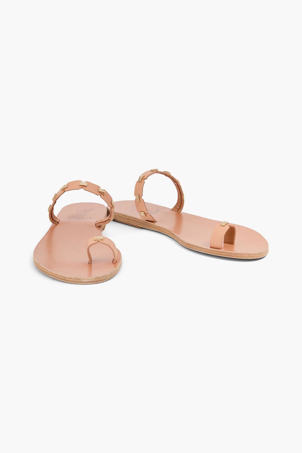 ANCIENT GREEK SANDALS صندل "فايدرا" من الجلد مزيّن بدبابيس معدنية