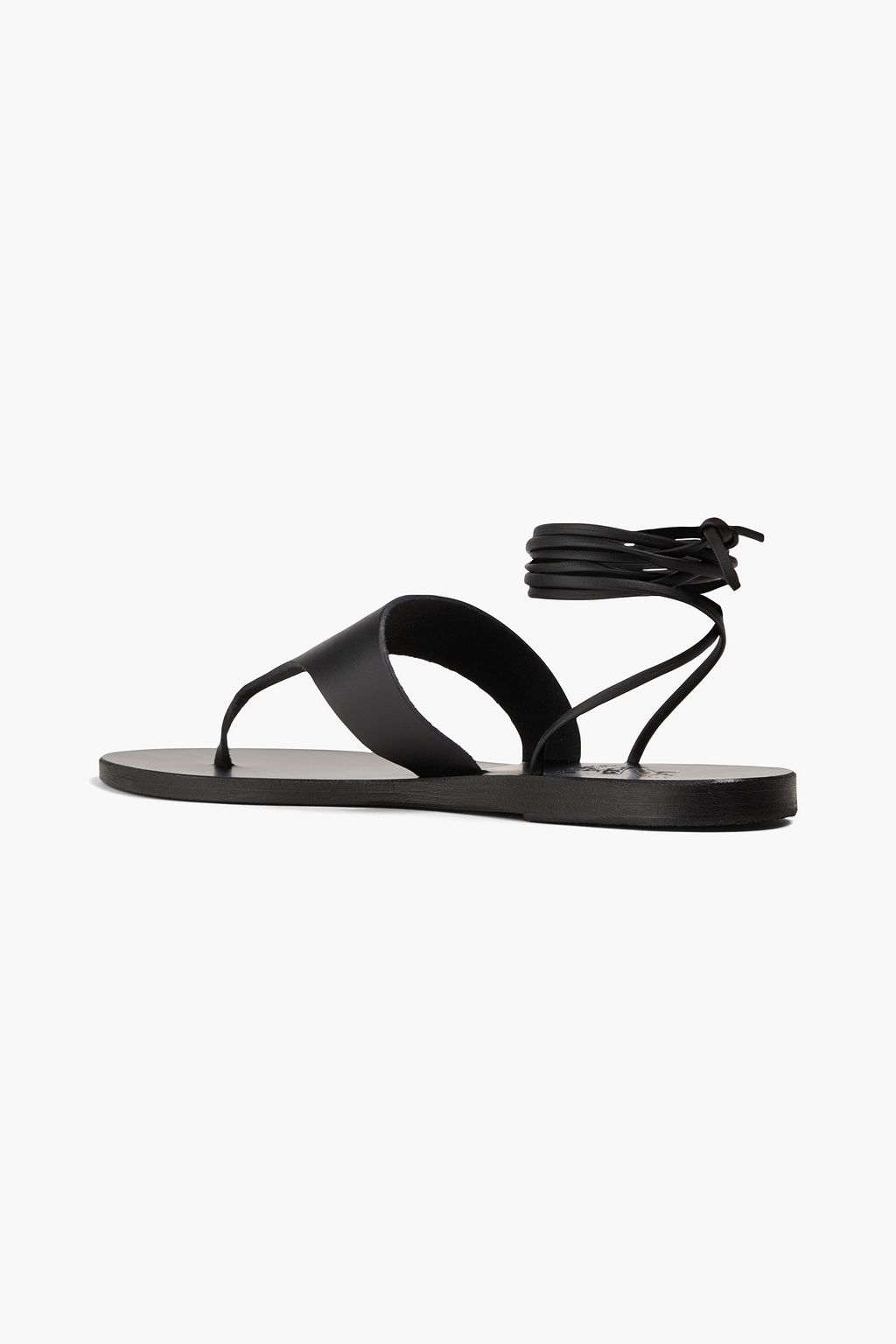 ANCIENT GREEK SANDALS صندل "نايشتا" من الجلد بلون معدني