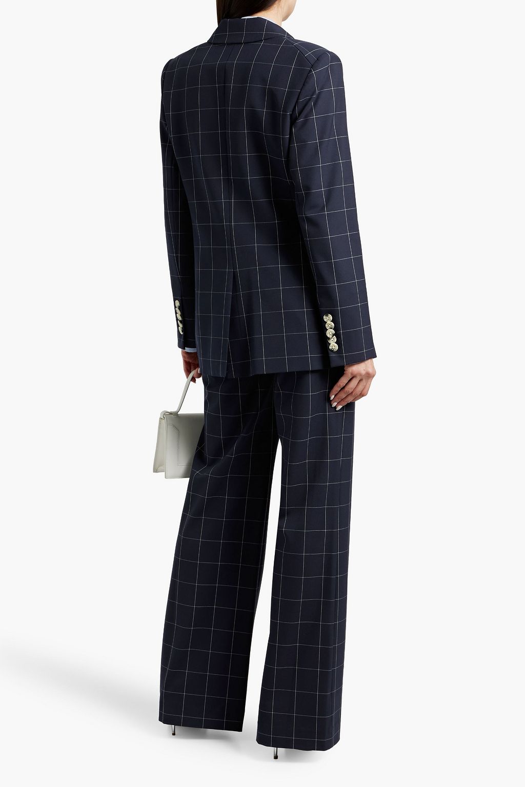 VERONICA BEARD Charleson Dickey double-breasted checked crepe blazer