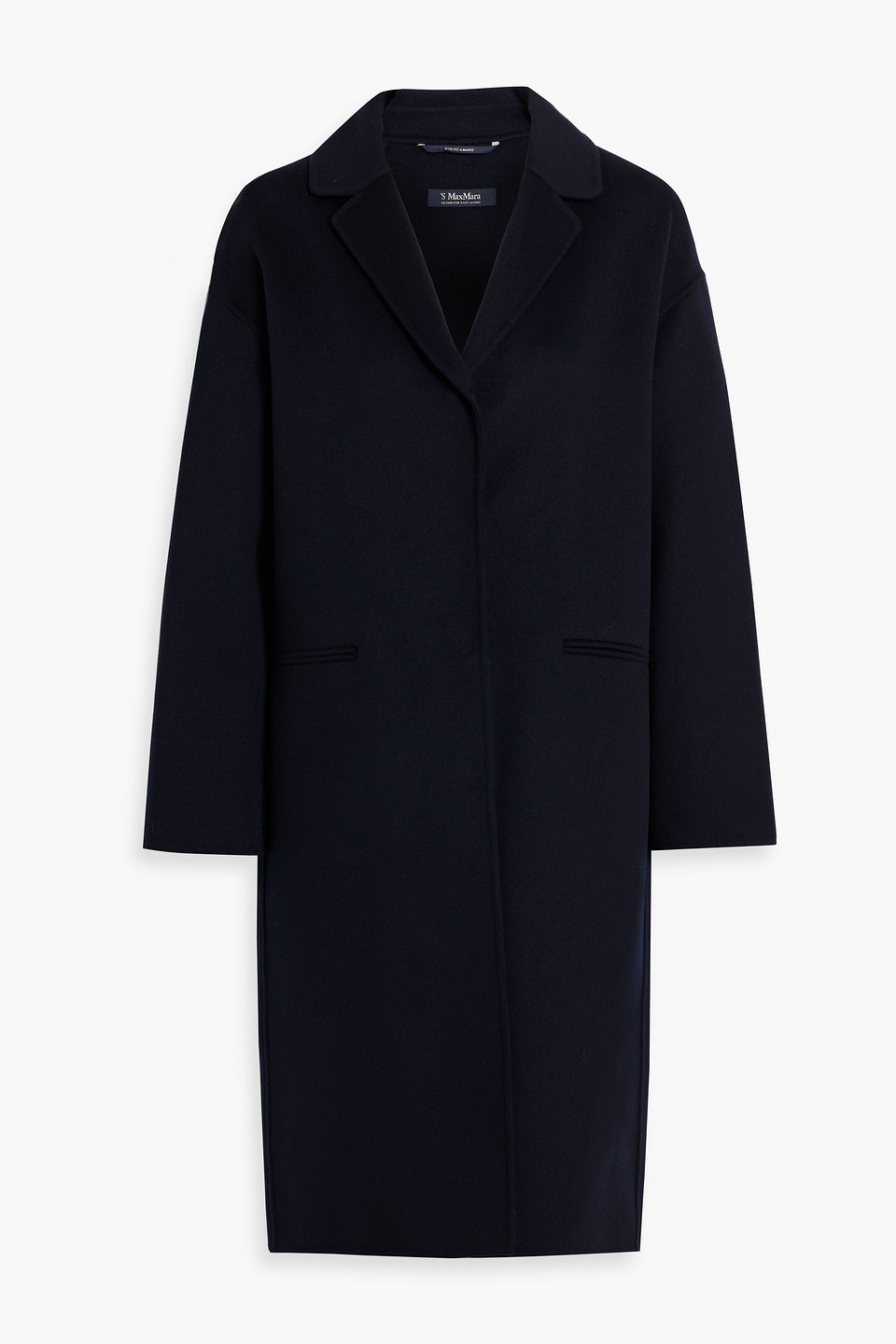 Max Mara Africa Wool-felt Coat In Black