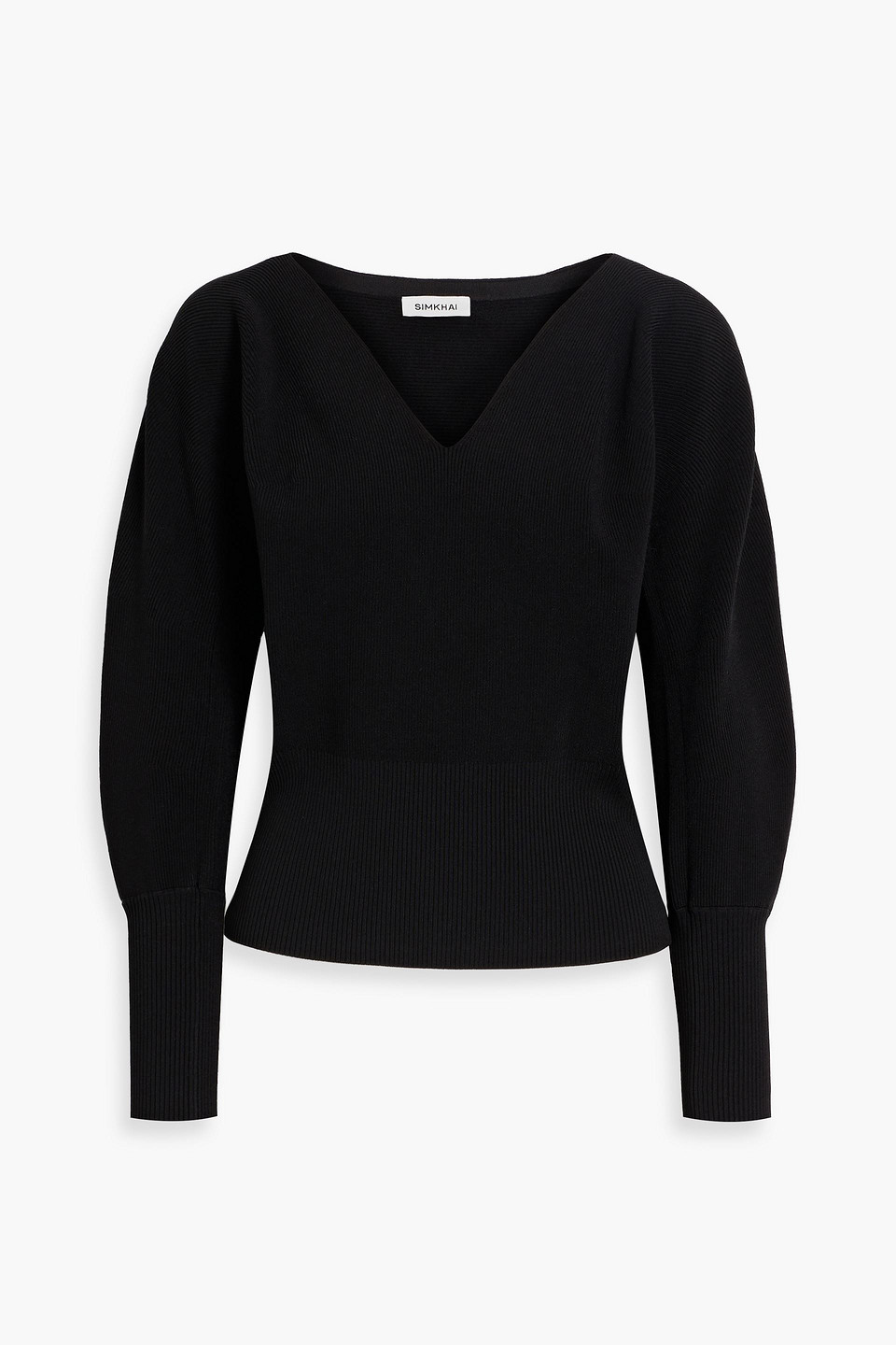 Simkhai Montana Stretch-knit Sweater In Black