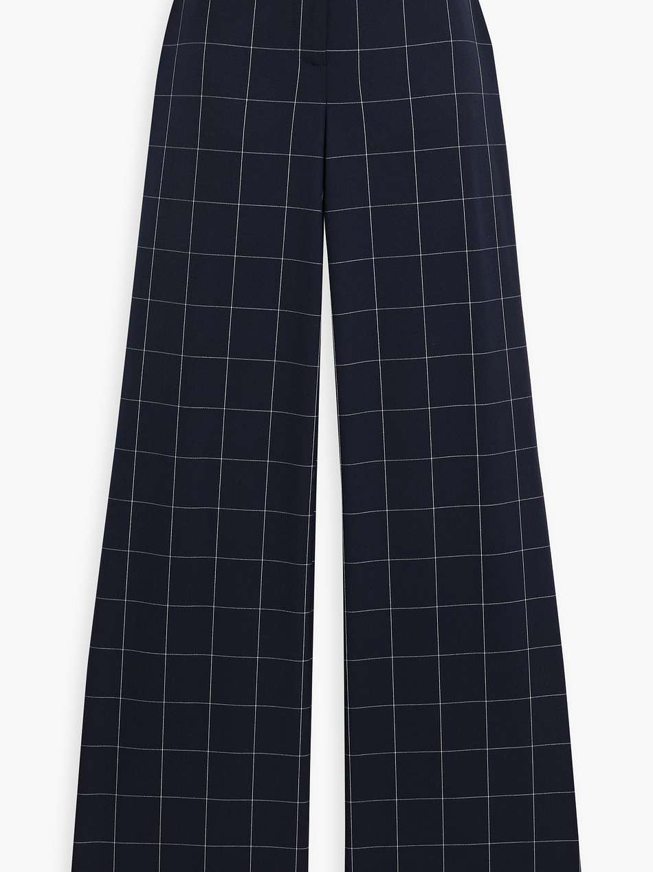tonelli checked crepe wide-leg pants