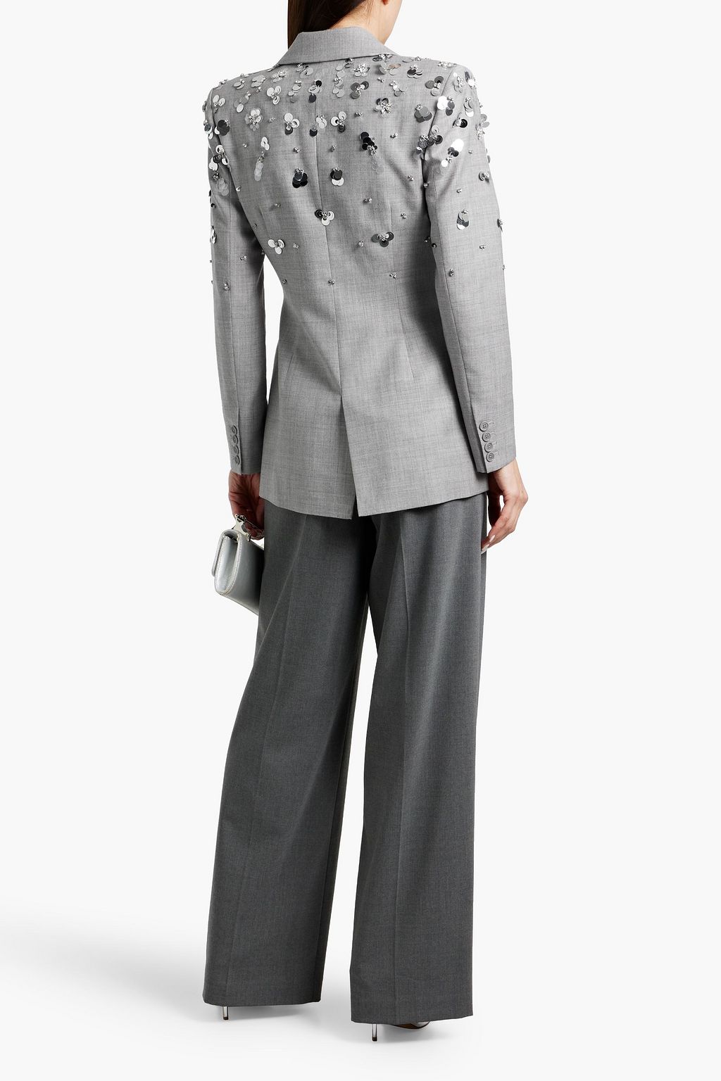SIMKHAI Getty double-breasted embellished wool blazer