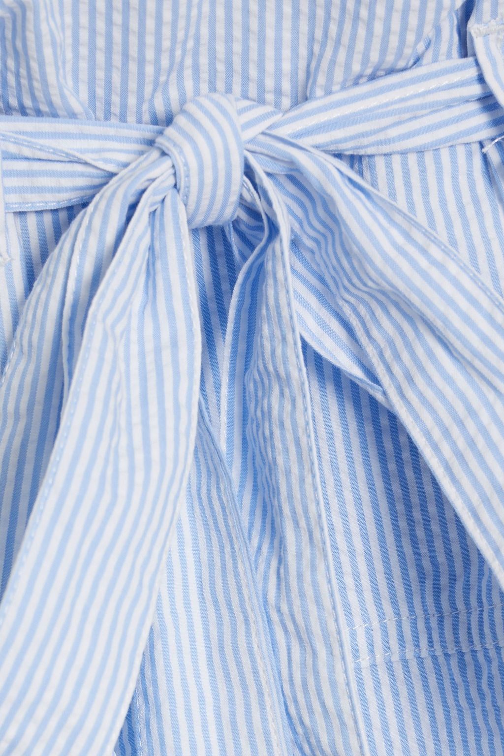 MAX MARA Paniflo striped cotton-seersucker midi dress
