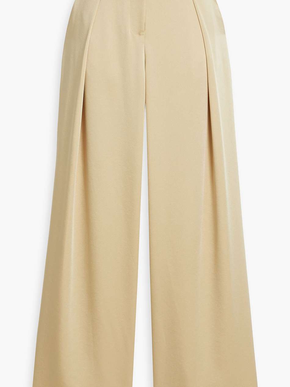 mercer satin-crepe wide-leg pants