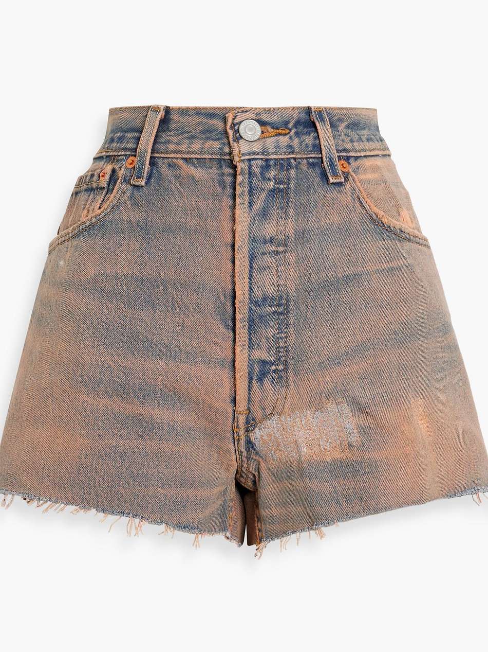 distressed denim shorts