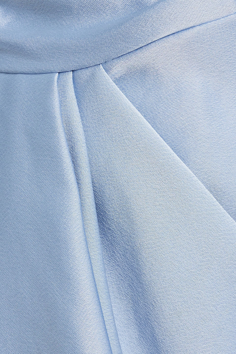 Shop Simkhai Talit Draped Satin-crepe Mini Dress In Light Blue