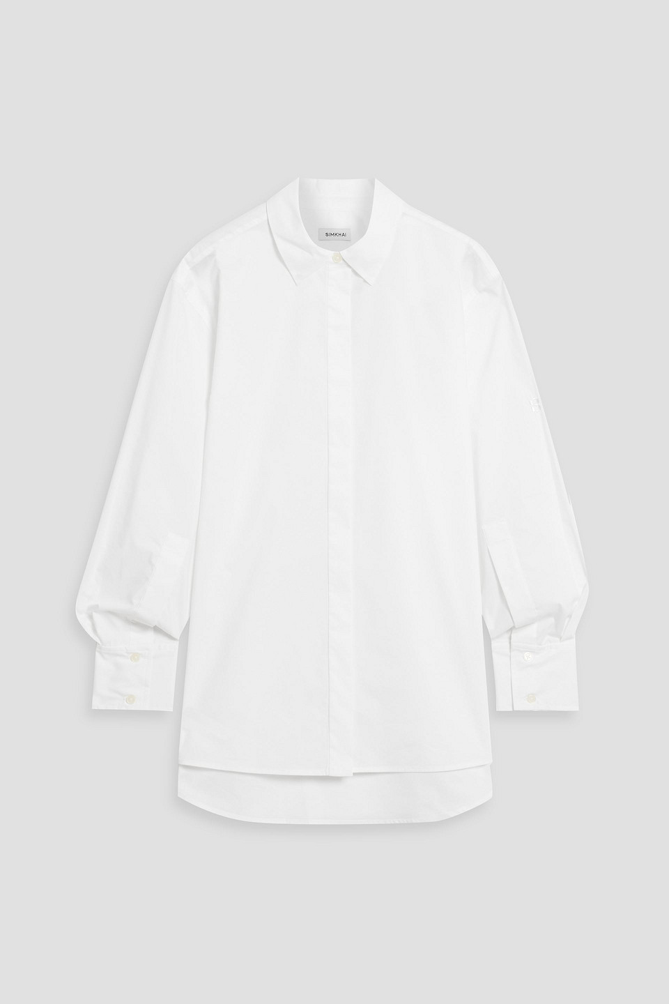 Chandler cotton-blend poplin shirt