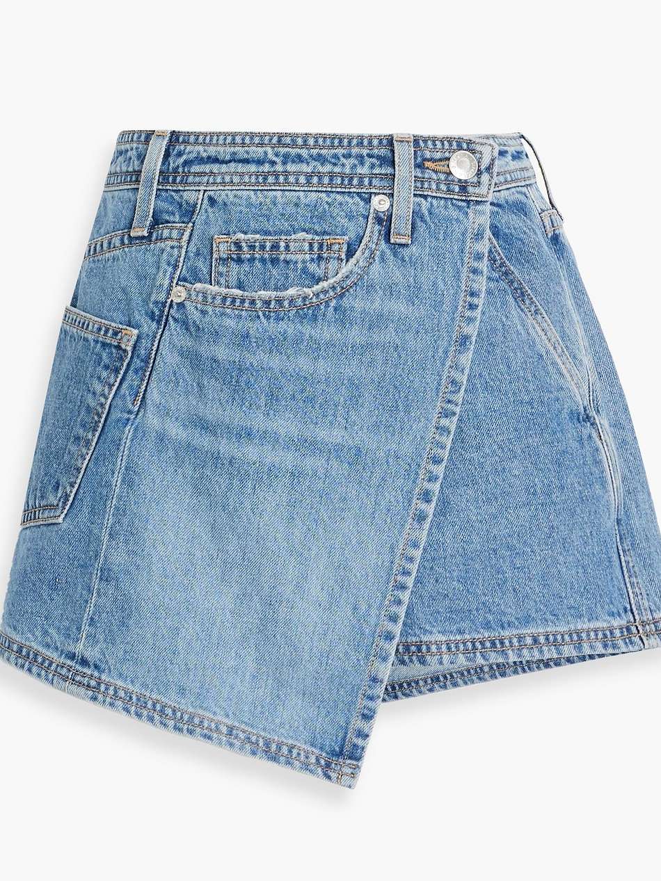 molly skirt-effect denim shorts