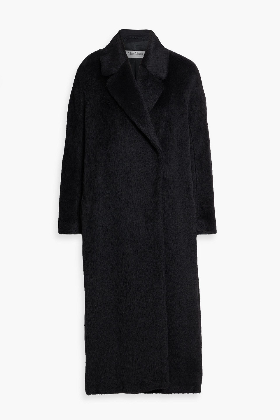 Max Mara Borbone Alpaca, Wool And Cashmere-blend Coat In Black