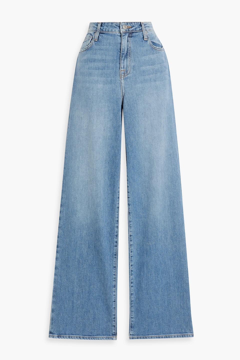 Simkhai Savana High-rise Straight-leg Jeans In Light Denim